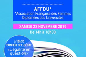 Salon livre femmes auteures essais 2019 AFFDU Paris
