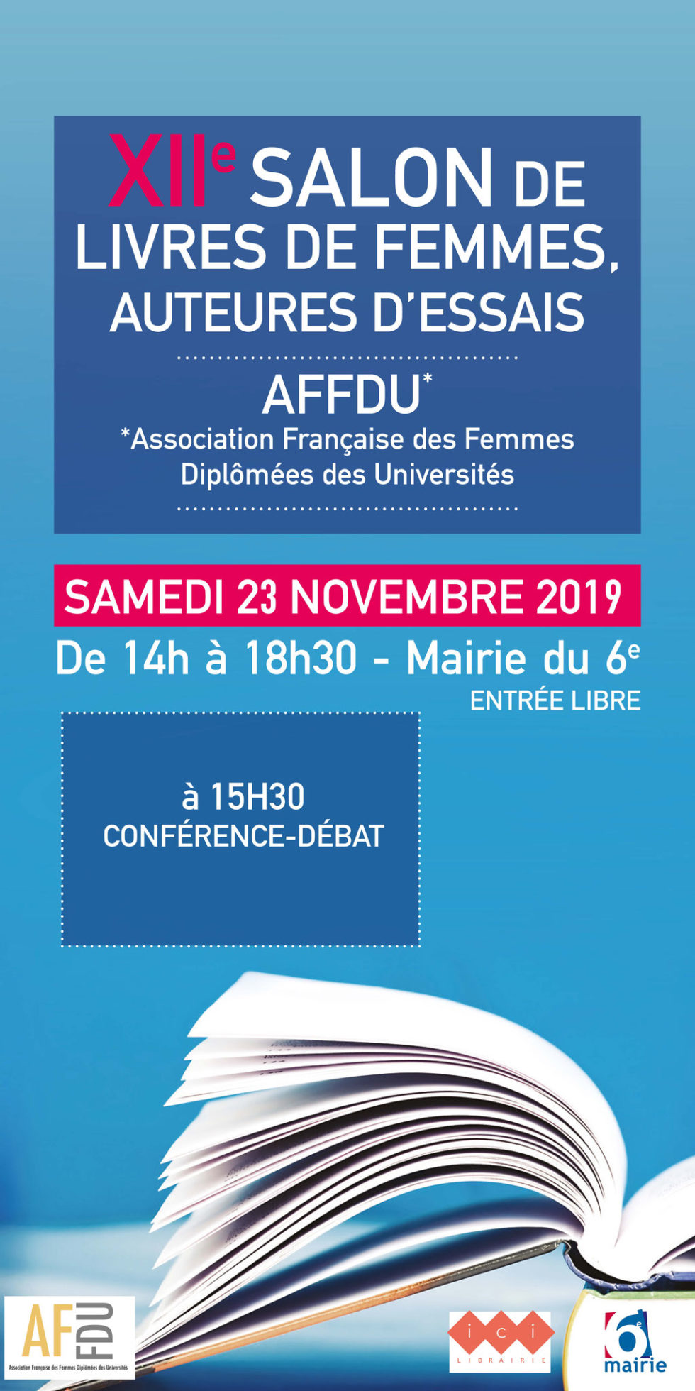 Salon livre femmes auteures essais 2019 AFFDU Paris
